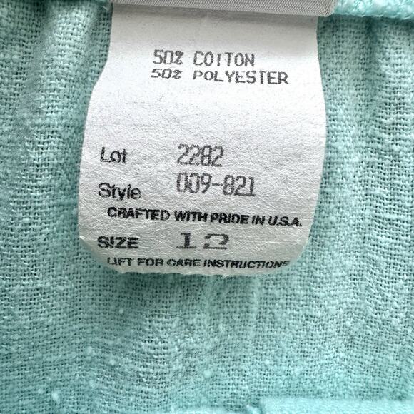 Vintage Pykettes Skirt Women's 12 Baby Blue A-line Midi Cottage Country Prairie - Picture 12 of 13